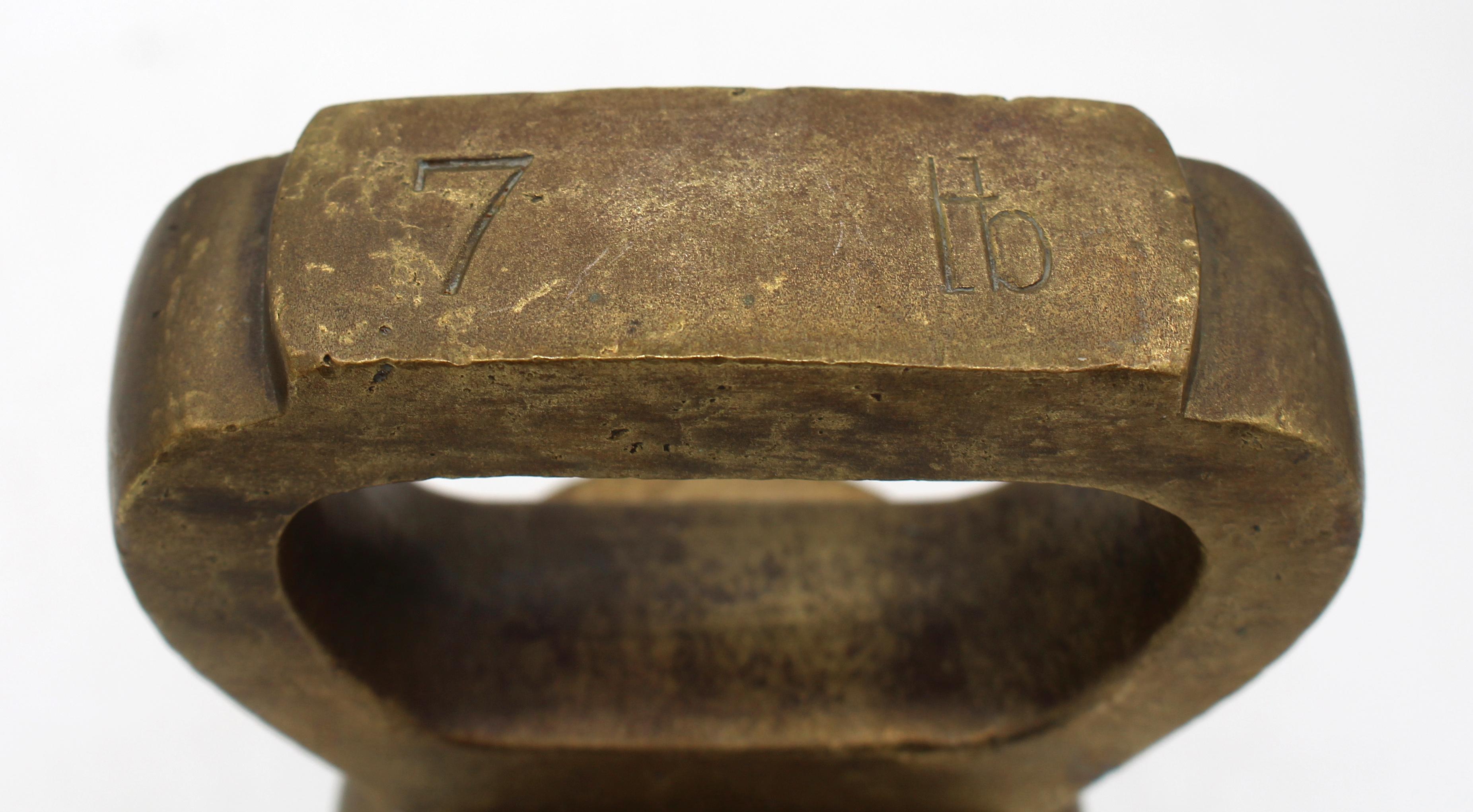 Late 19th Century English Set of 5 Brass Bell Weights 1