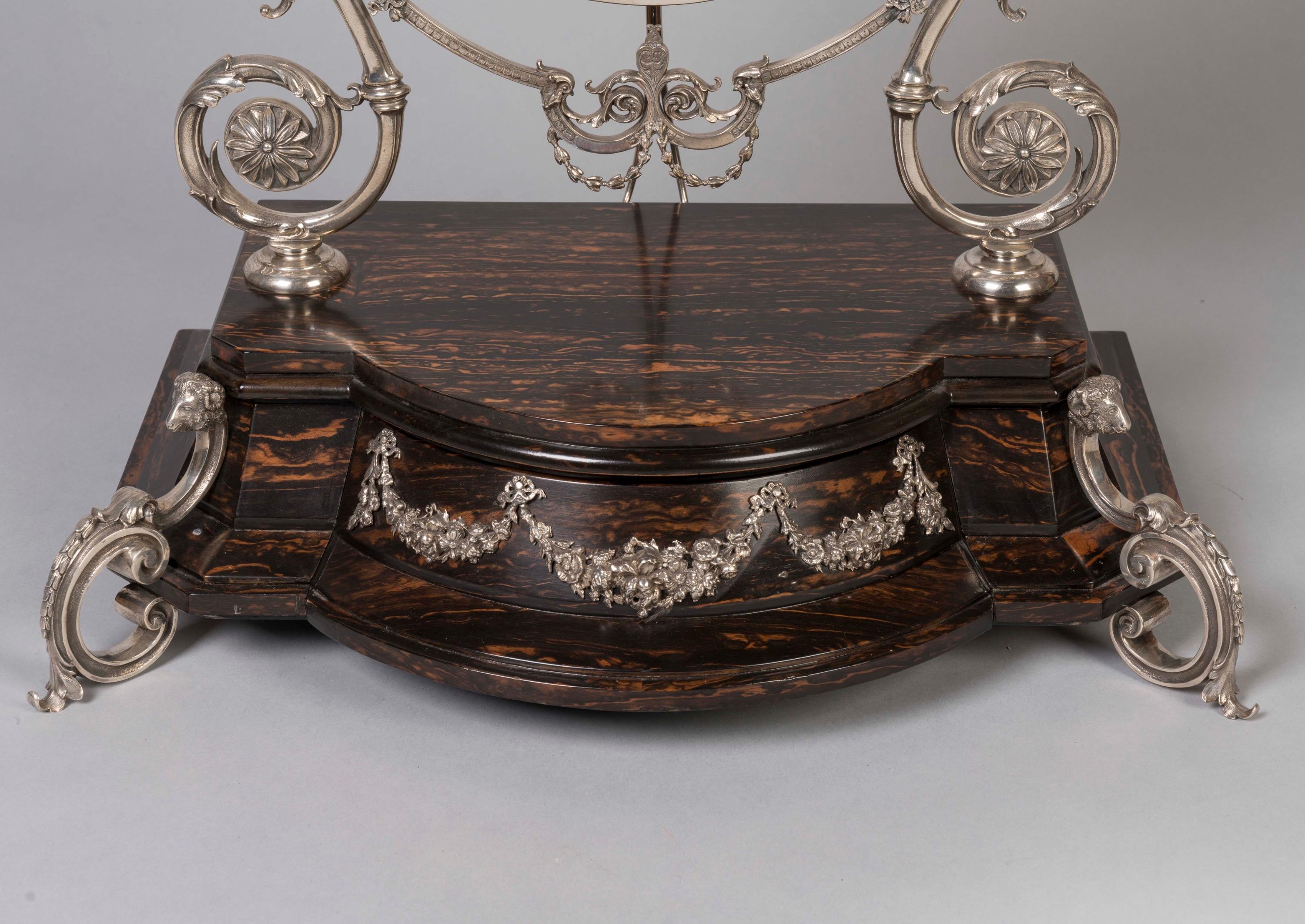 Specchio Coromandel in argento della fine del XIX secolo di Mappin & Webb In condizioni buone in vendita a London, GB