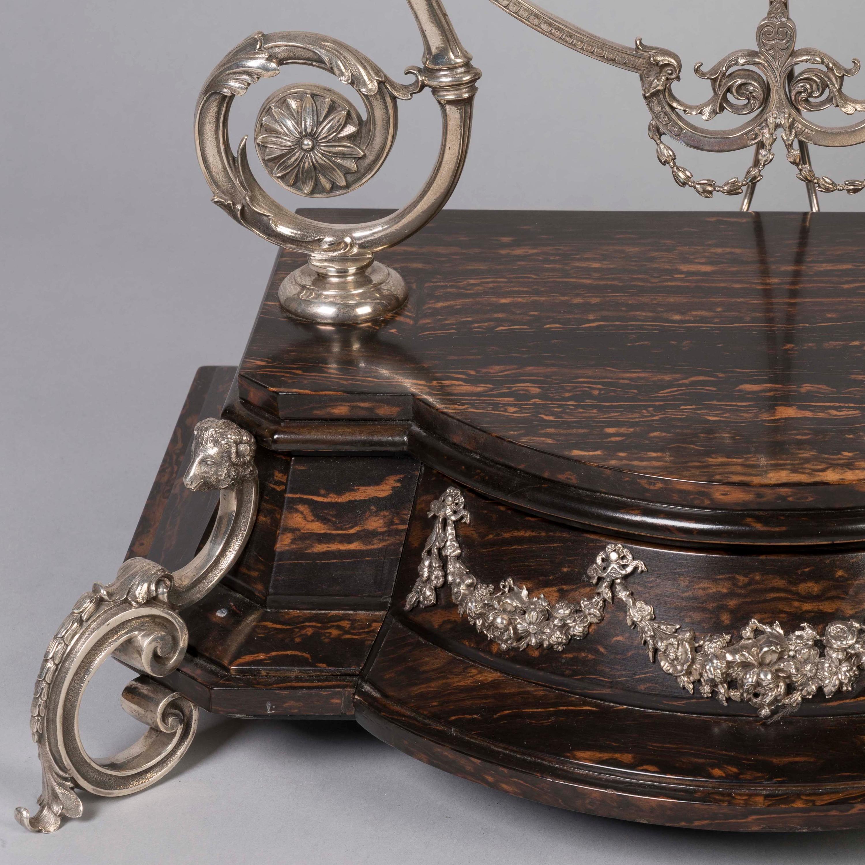 Argento 925 Specchio Coromandel in argento della fine del XIX secolo di Mappin & Webb in vendita