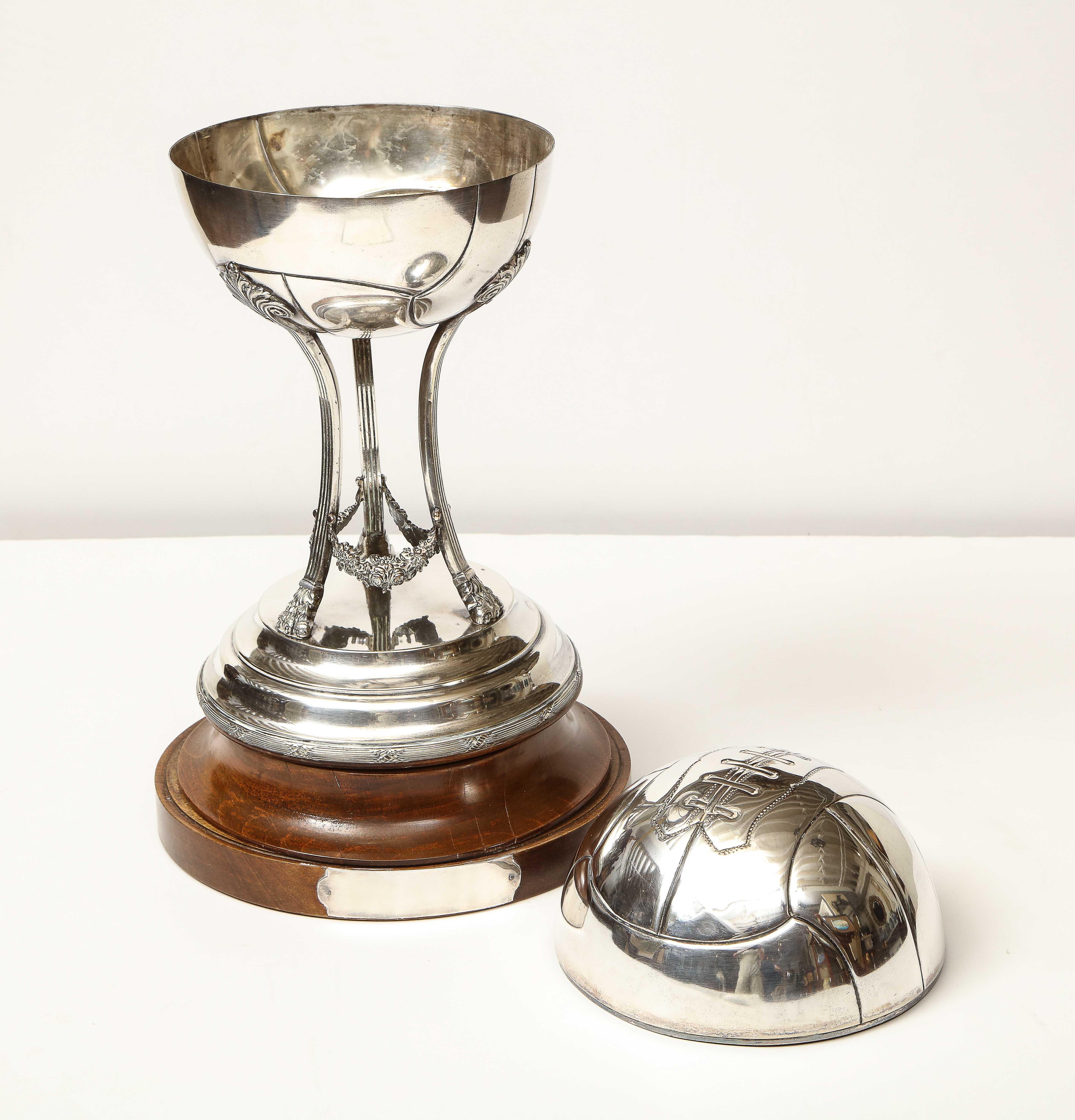 Late 19th Century English, Silver Plated Trophy on Stand For Sale 9