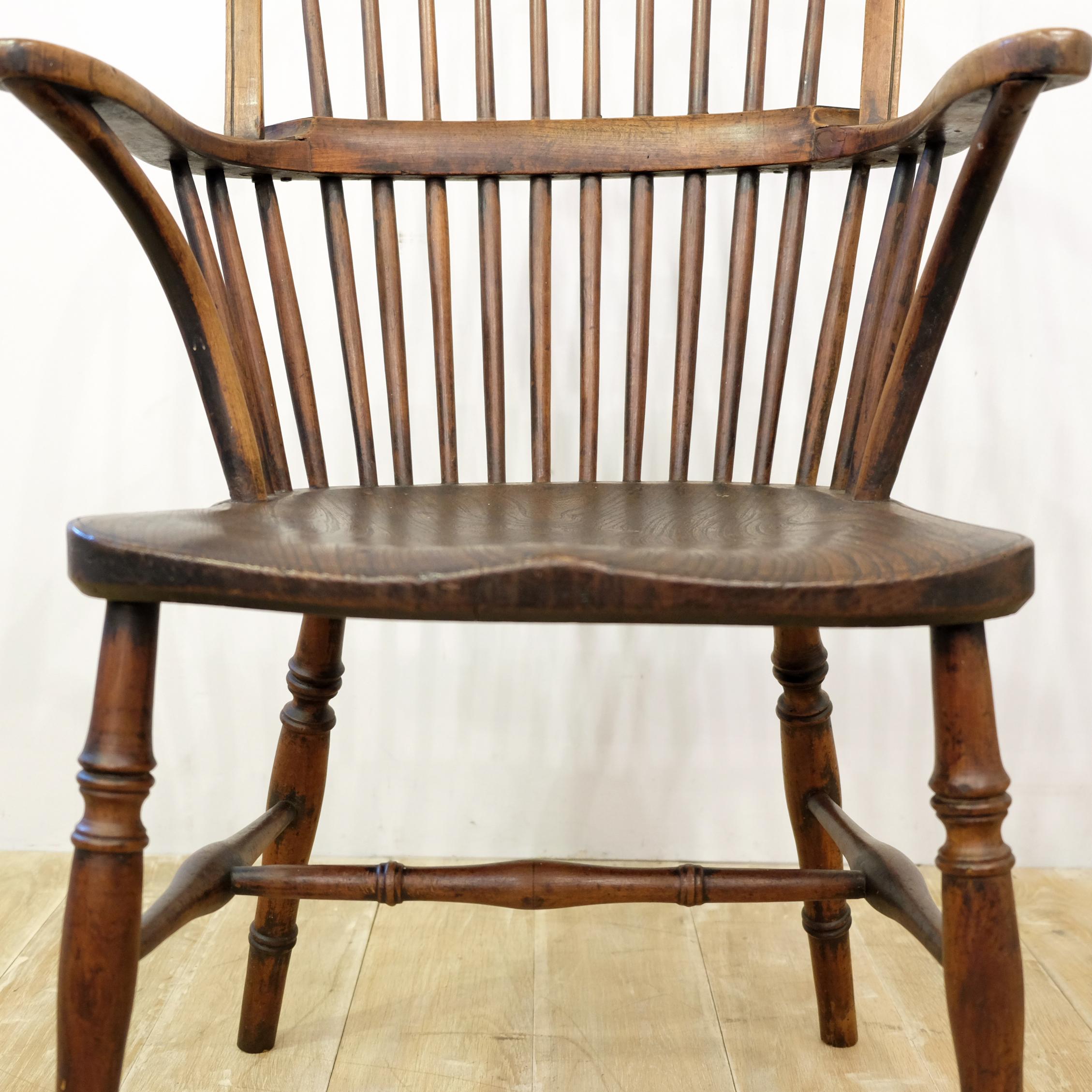 Late 19th Century English Thames Valley Windsor Chair in Ash and Elm 5