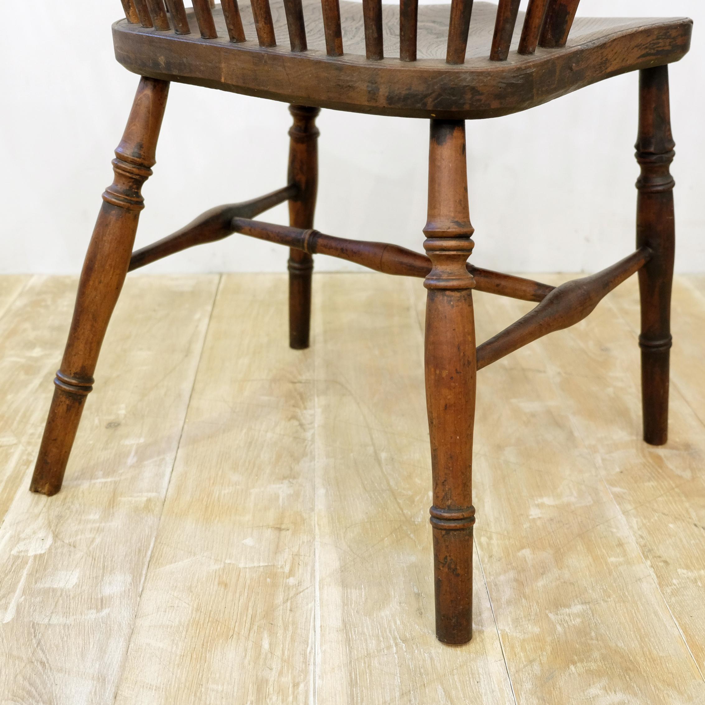 Late 19th Century English Thames Valley Windsor Chair in Ash and Elm 6