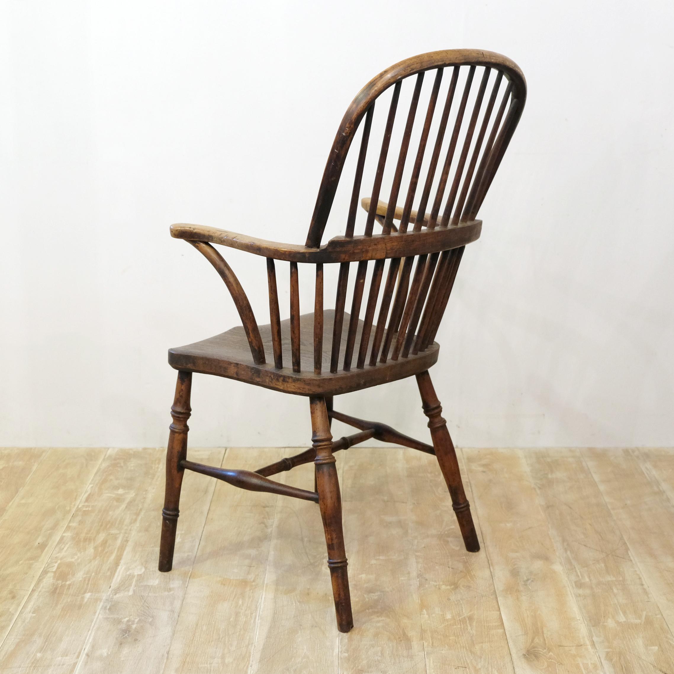 Late 19th Century English Thames Valley Windsor Chair in Ash and Elm 1