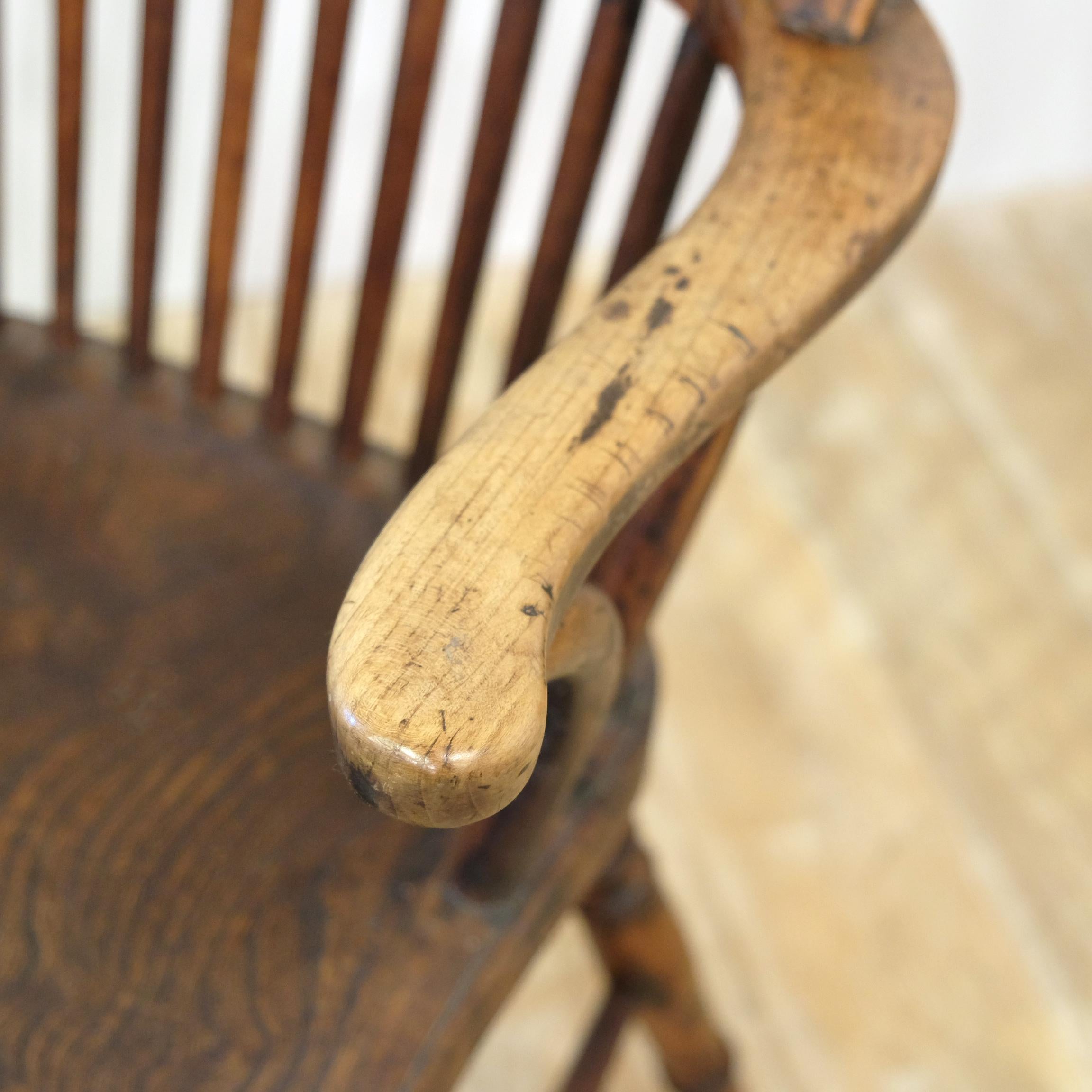 Late 19th Century English Thames Valley Windsor Chair in Ash and Elm 3