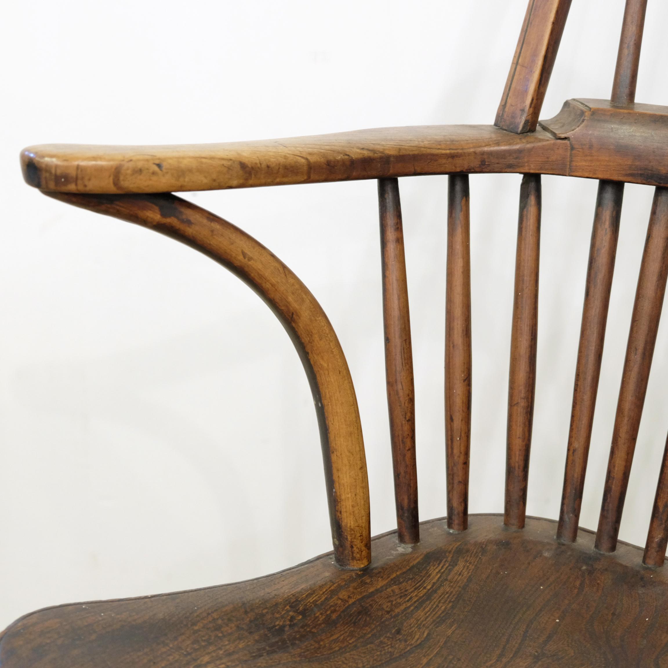 Late 19th Century English Thames Valley Windsor Chair in Ash and Elm 4