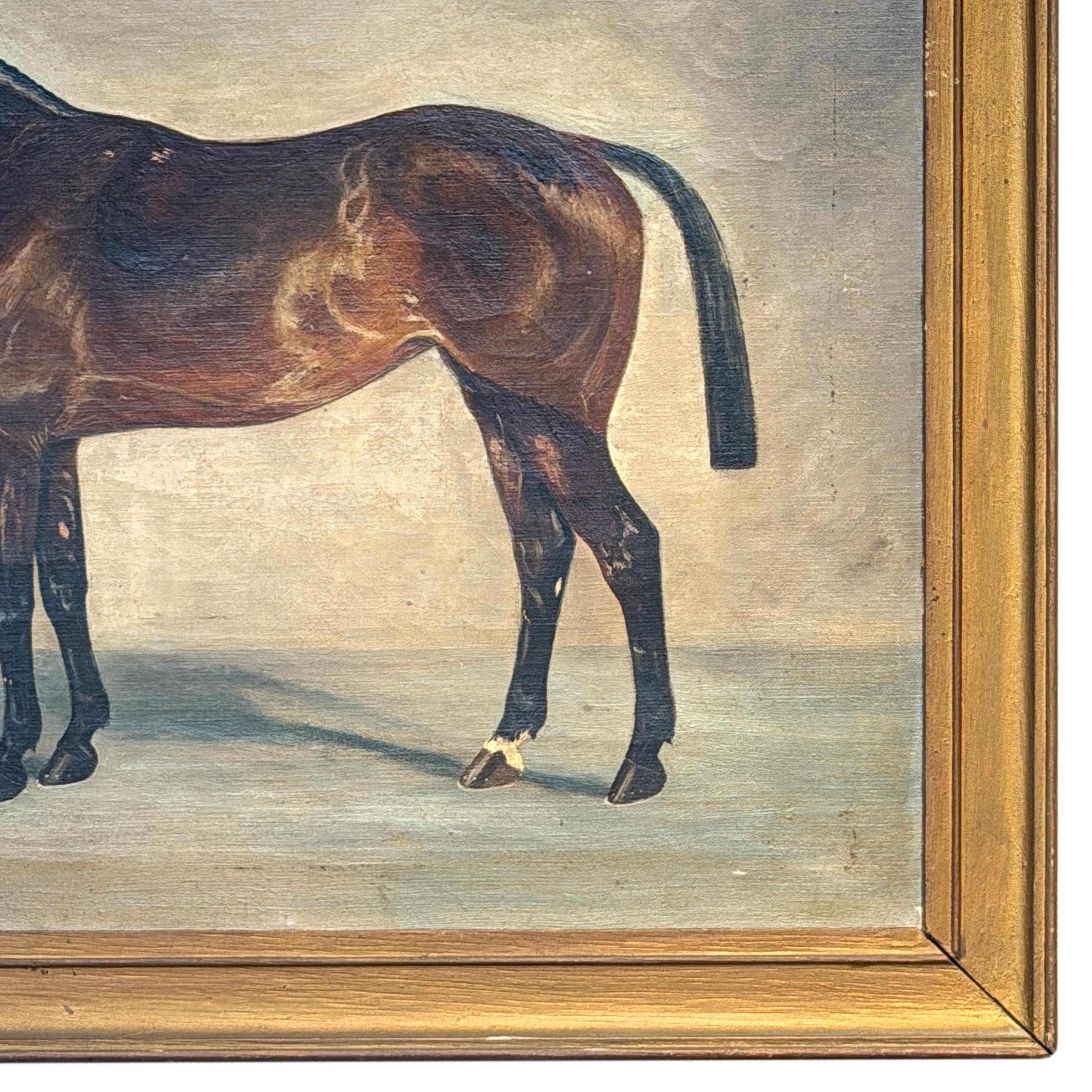 Englisches Vollblut-Gemälde aus dem späten 19. (Farbe) im Angebot