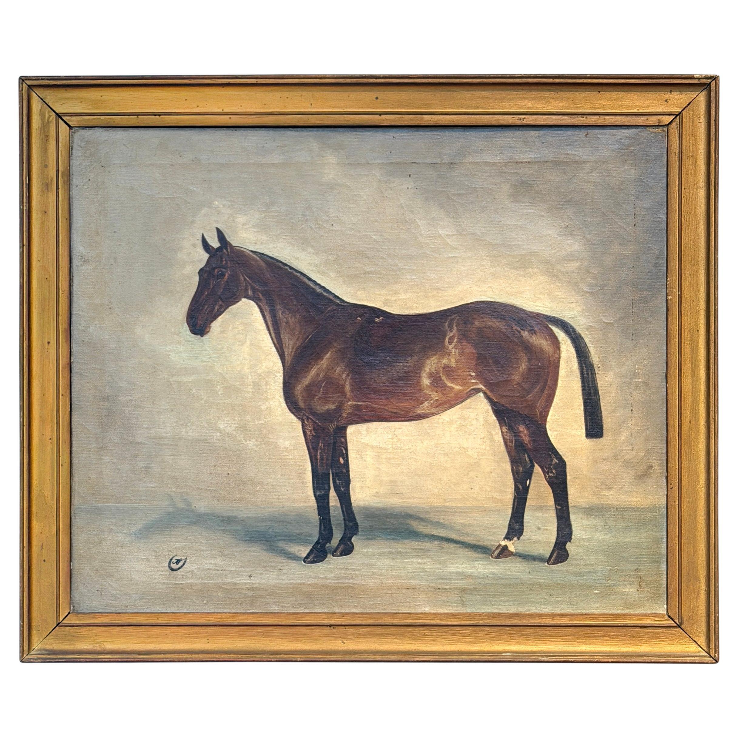 Englisches Vollblut-Gemälde aus dem späten 19.