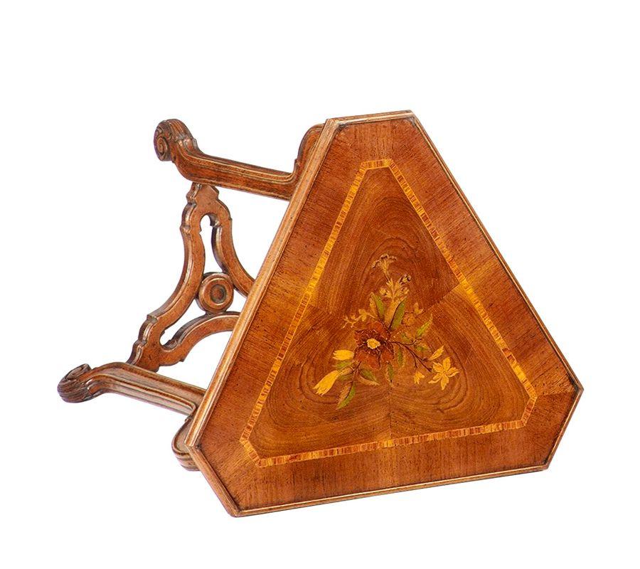 Renaissance Late 19th-Century English Triangular Accent Table