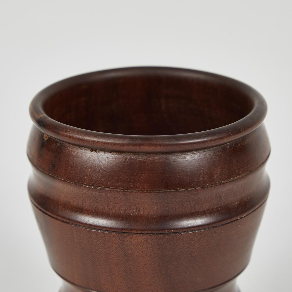 Late 19th-century English wood urn or vase with 