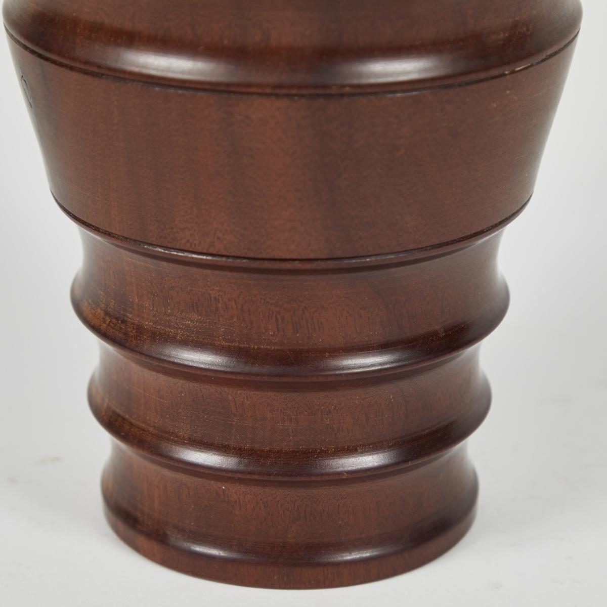 Late Victorian Late 19th Century English Urn in Wood For Sale