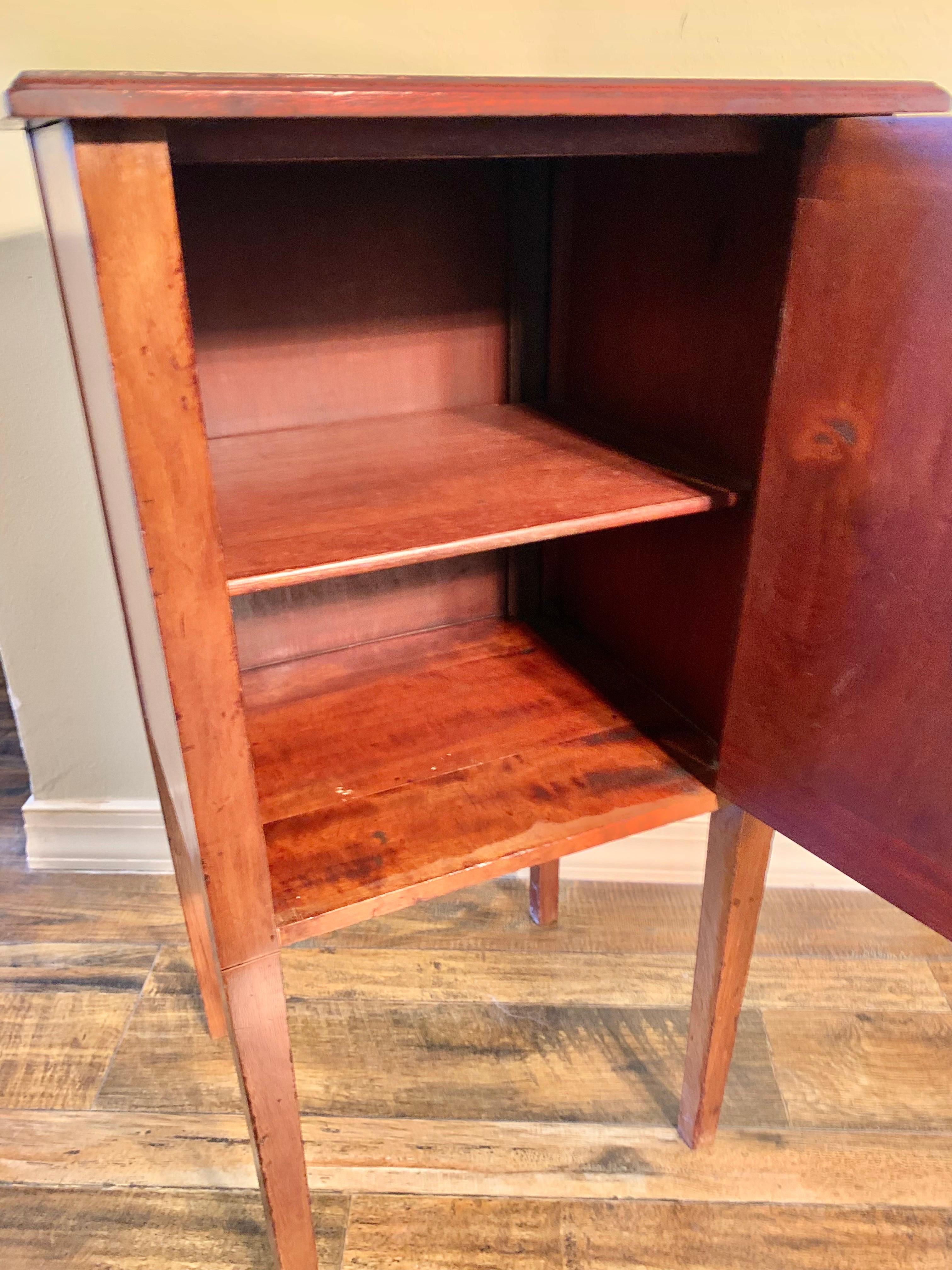 Late 19th Century English Walnut Maple & Co Cabinet Side Table For Sale 6