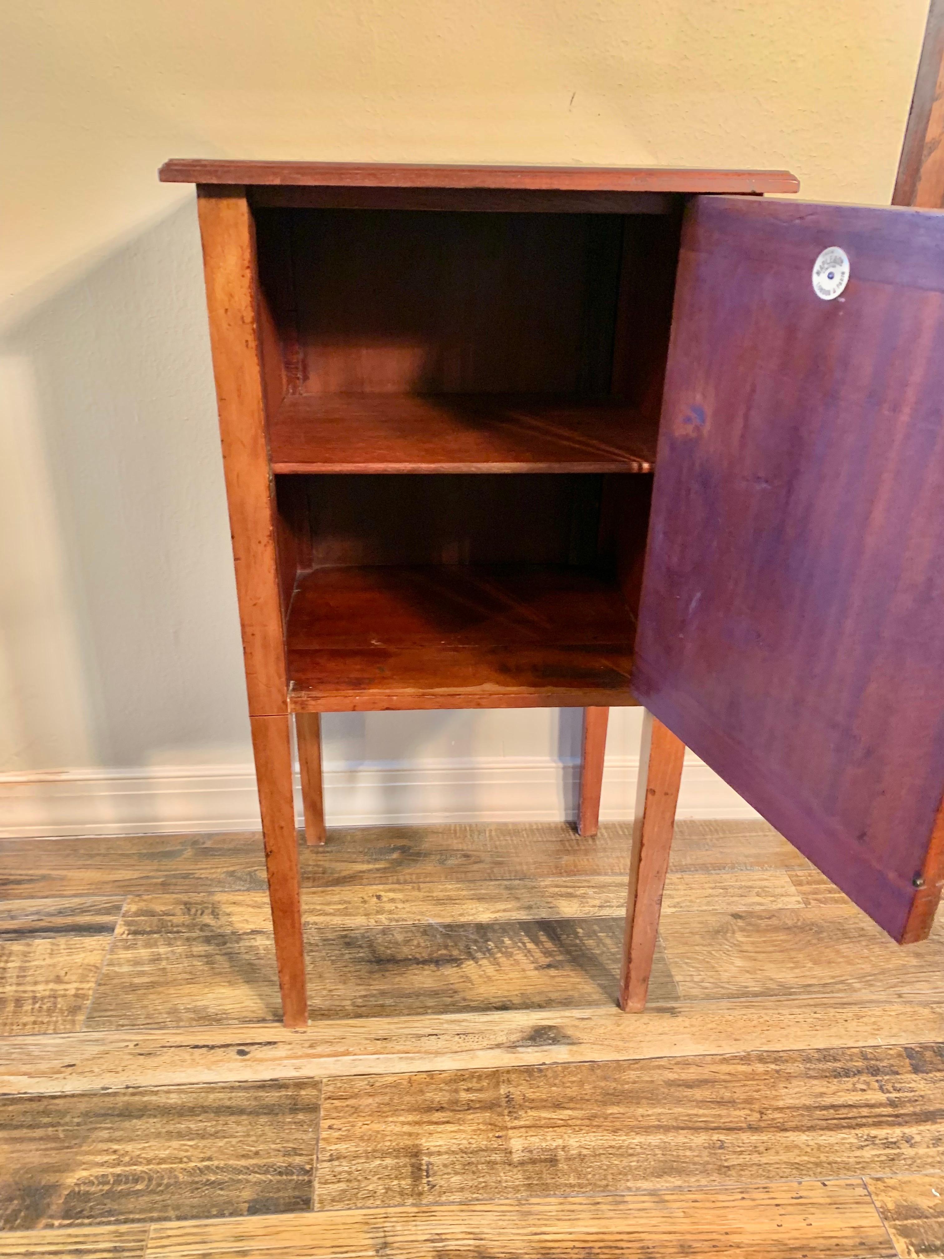 Late 19th Century English Walnut Maple & Co Cabinet Side Table For Sale 4