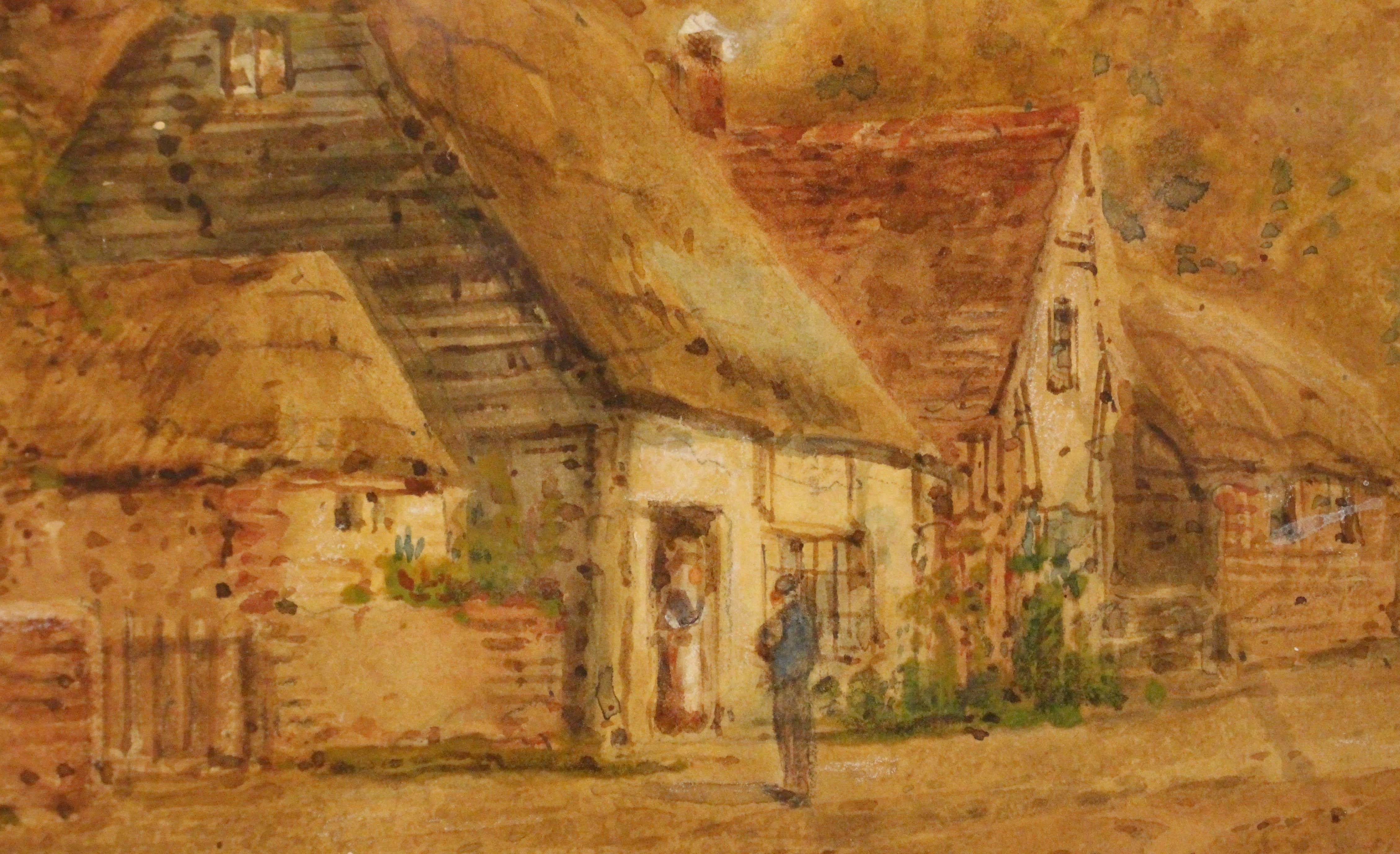Late 19th Century English Watercolor by E. Nevil For Sale 1