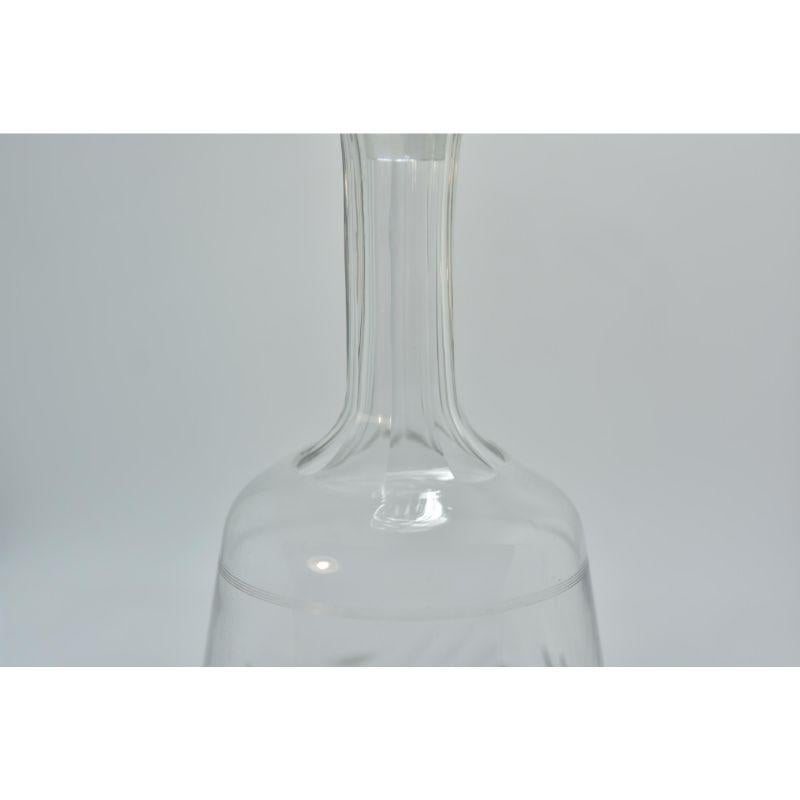 Glass Late 19th Century Engraved Wine Carafe For Sale