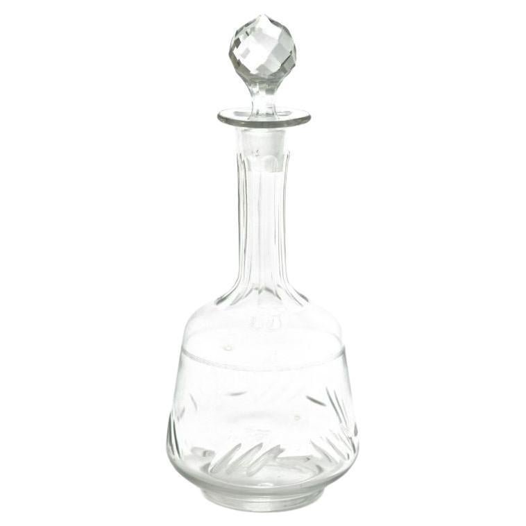 Late 19th Century Engraved Wine Carafe