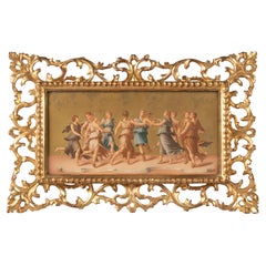 Late 19th Century Engraving of Greek Graces in Gold Leaf Frame