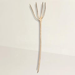 Late 19th Century Espalier Pitchfork on Custom Wall Mount