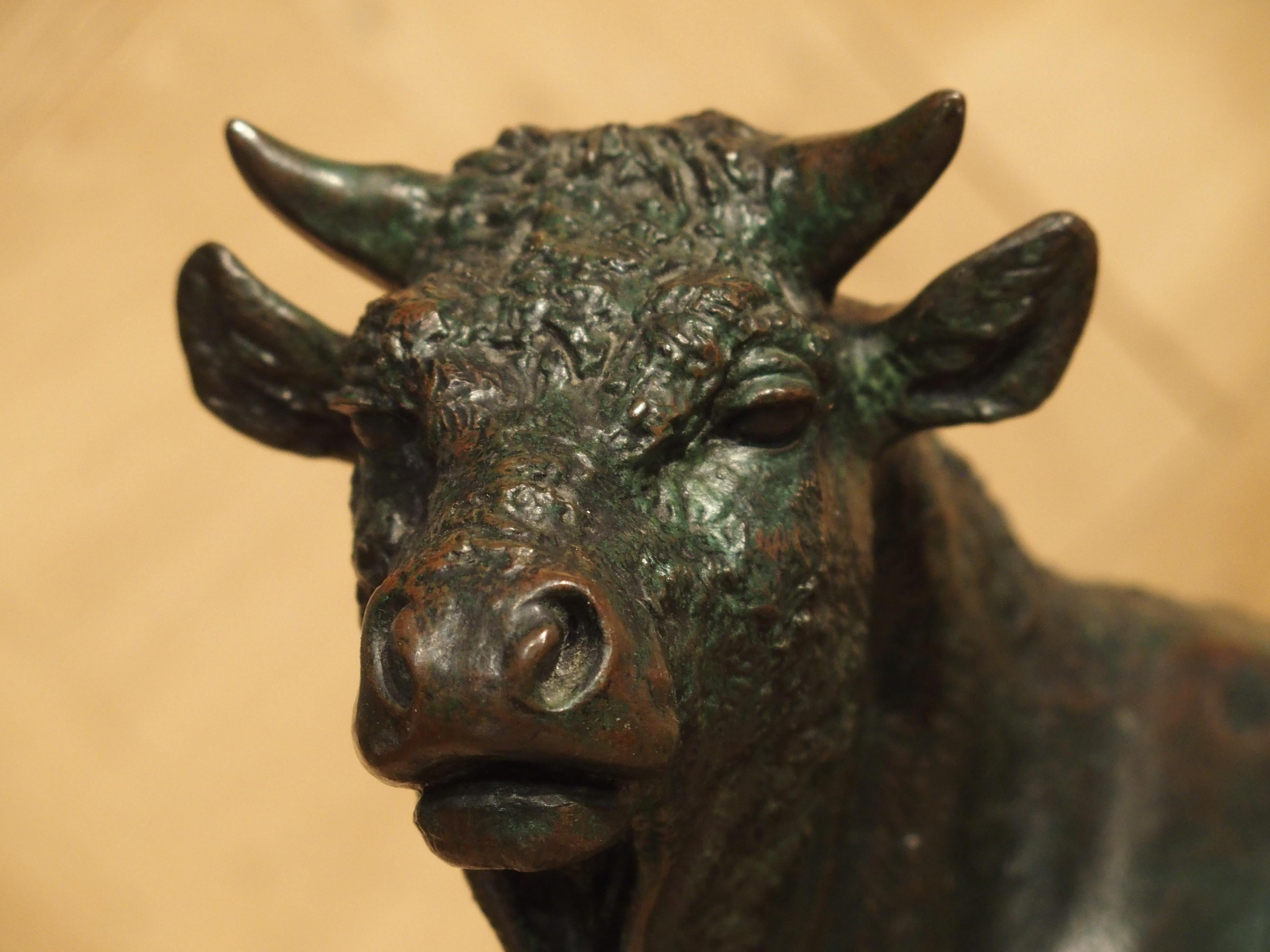 Late 19th Century European Bronze Statue of a Bull 12
