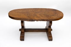 Late 19th Century European Rustic Hand-Hewn Farm Table
