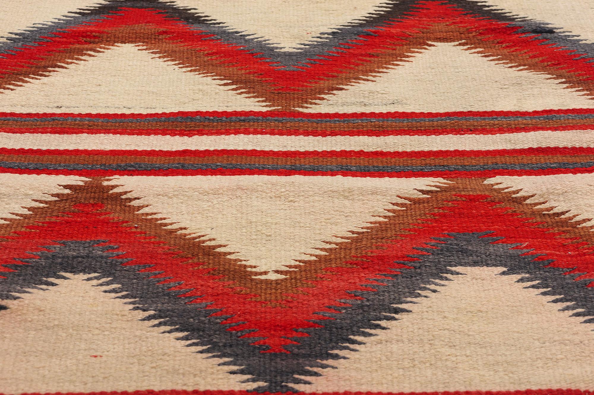 Hand-Woven Late 19th Century Antique Eye Dazzler Southwest Modern Rug  Circa 1890s For Sale