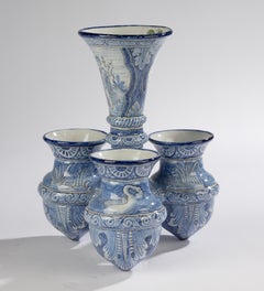 Late 19th Century Faïence Tulip Vase - Antoine Montagnon - Nevers Ceramics