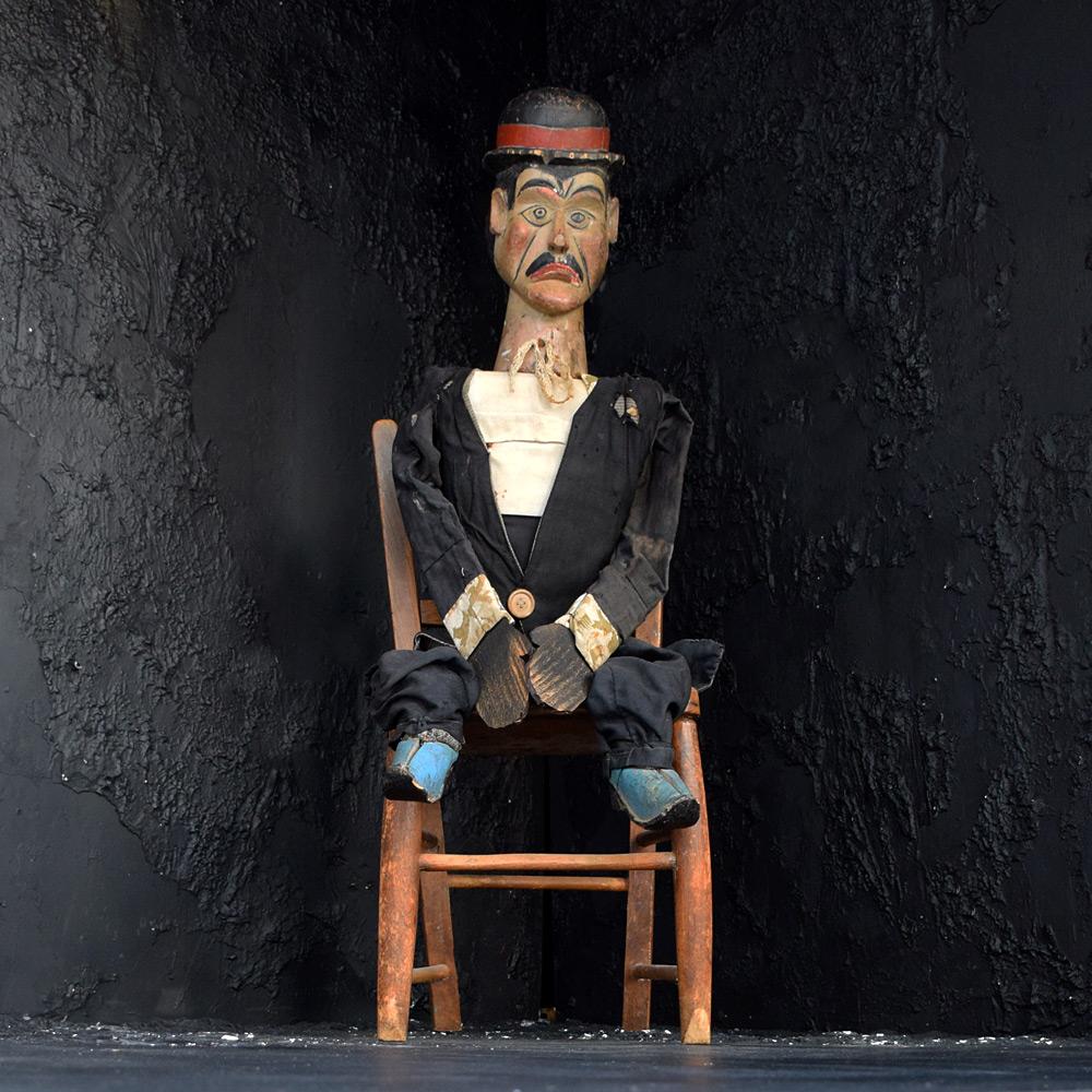 Jeu De Massacre Fairground Figure 

One of the finest examples of a late 19th Century fairground knock down figure we have had the pleasure to obtain, in the form of what resembles Charlie Chaplin. The Jeu de Massacre figure has a hand carved