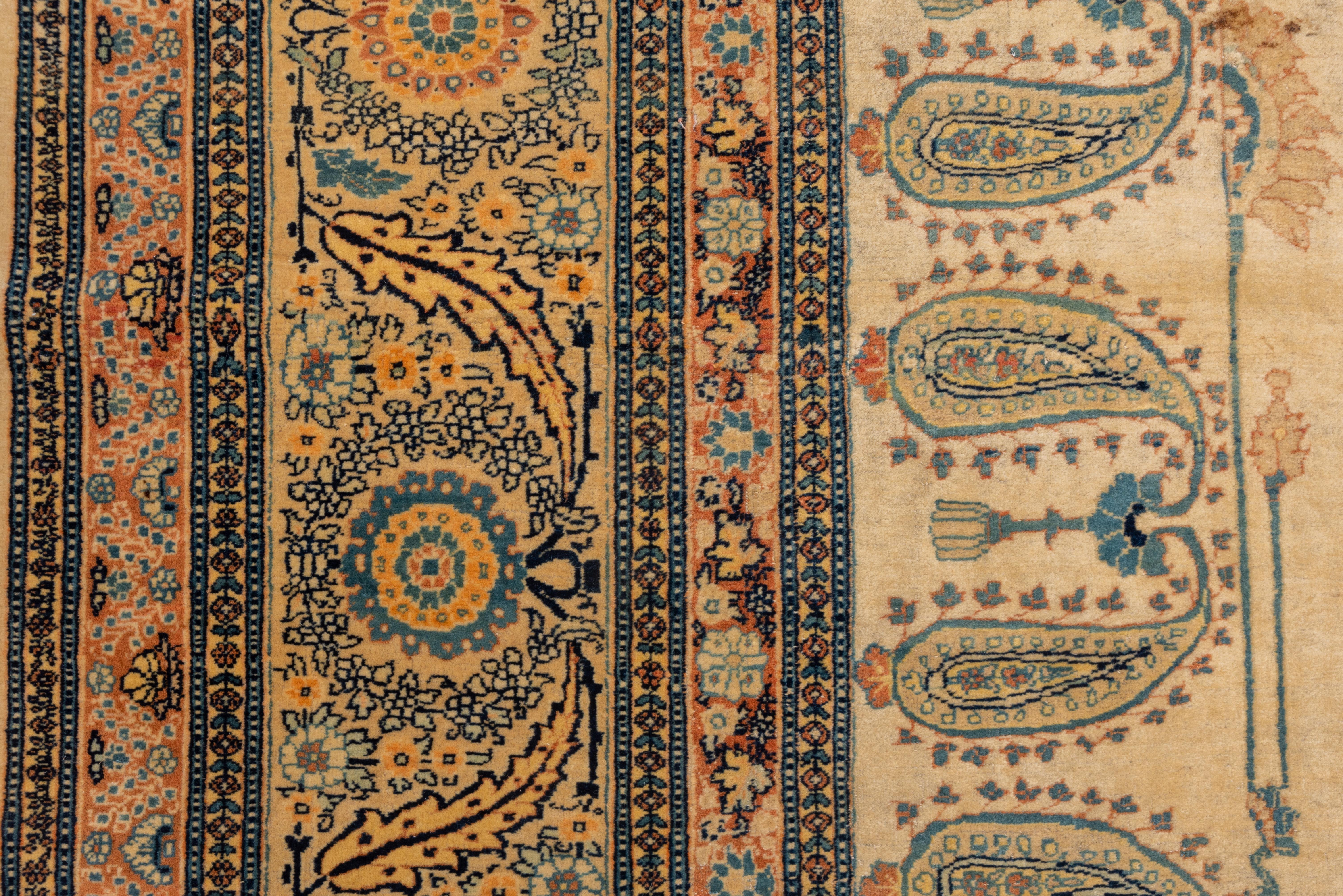 Revival Late 19th Century Fancy Persian Haji Jalili Tabriz Carpet For Sale