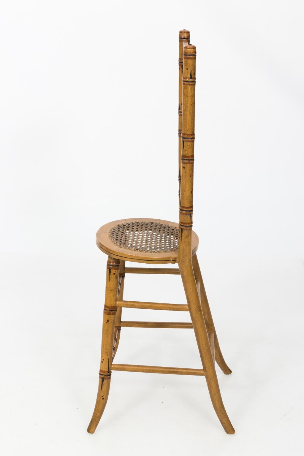 Late 19th Century Faux Bamboo Child's Chair In Good Condition In Stamford, CT