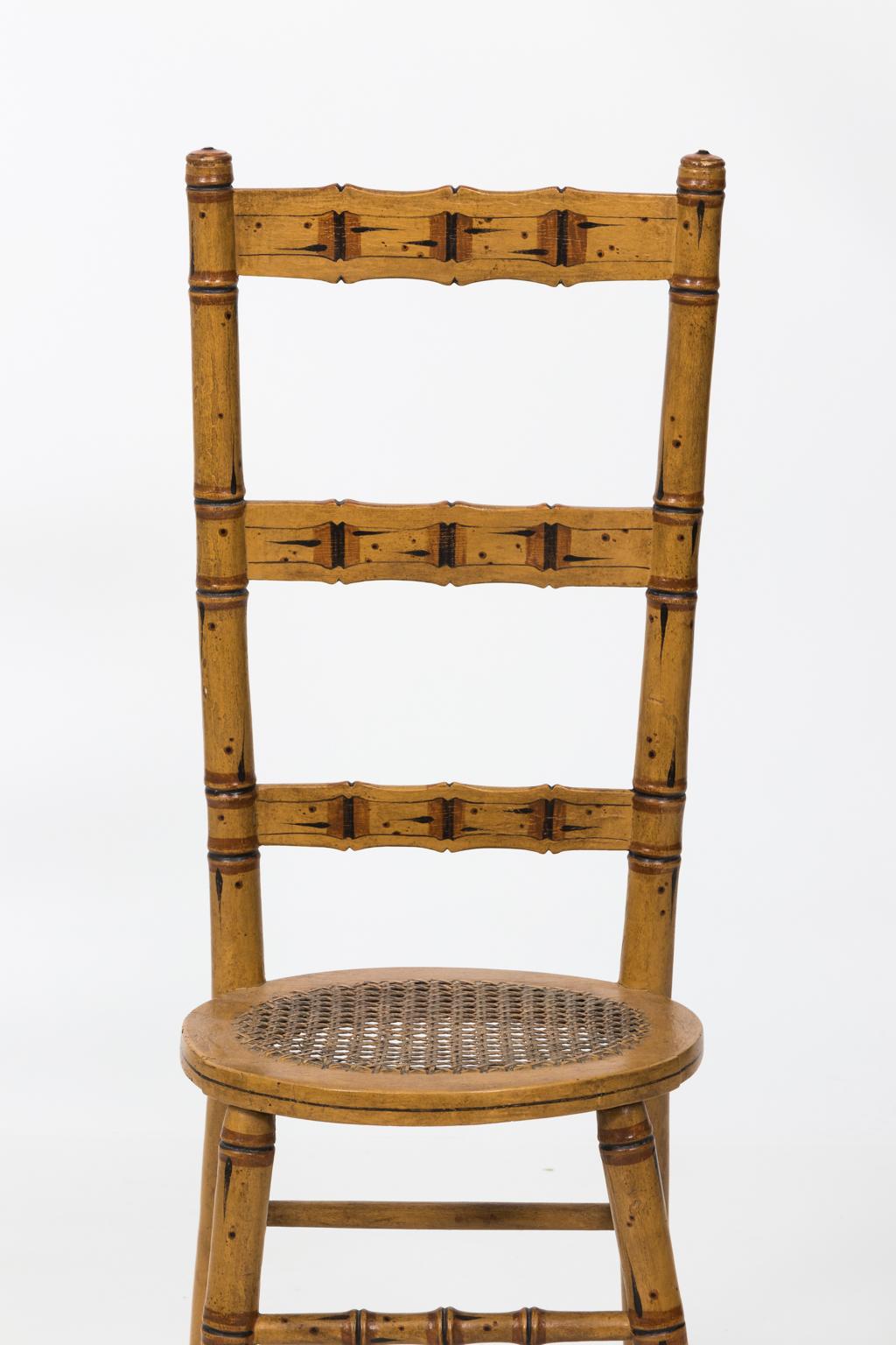 Late 19th Century Faux Bamboo Child's Chair 2
