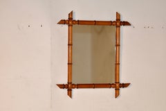 Specchio in finto bambù della fine del XIX secolo