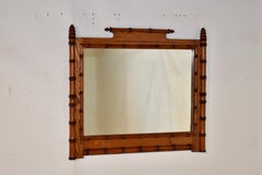 Faux-Bambus-Spiegel aus Frankreich, Ende des 19.