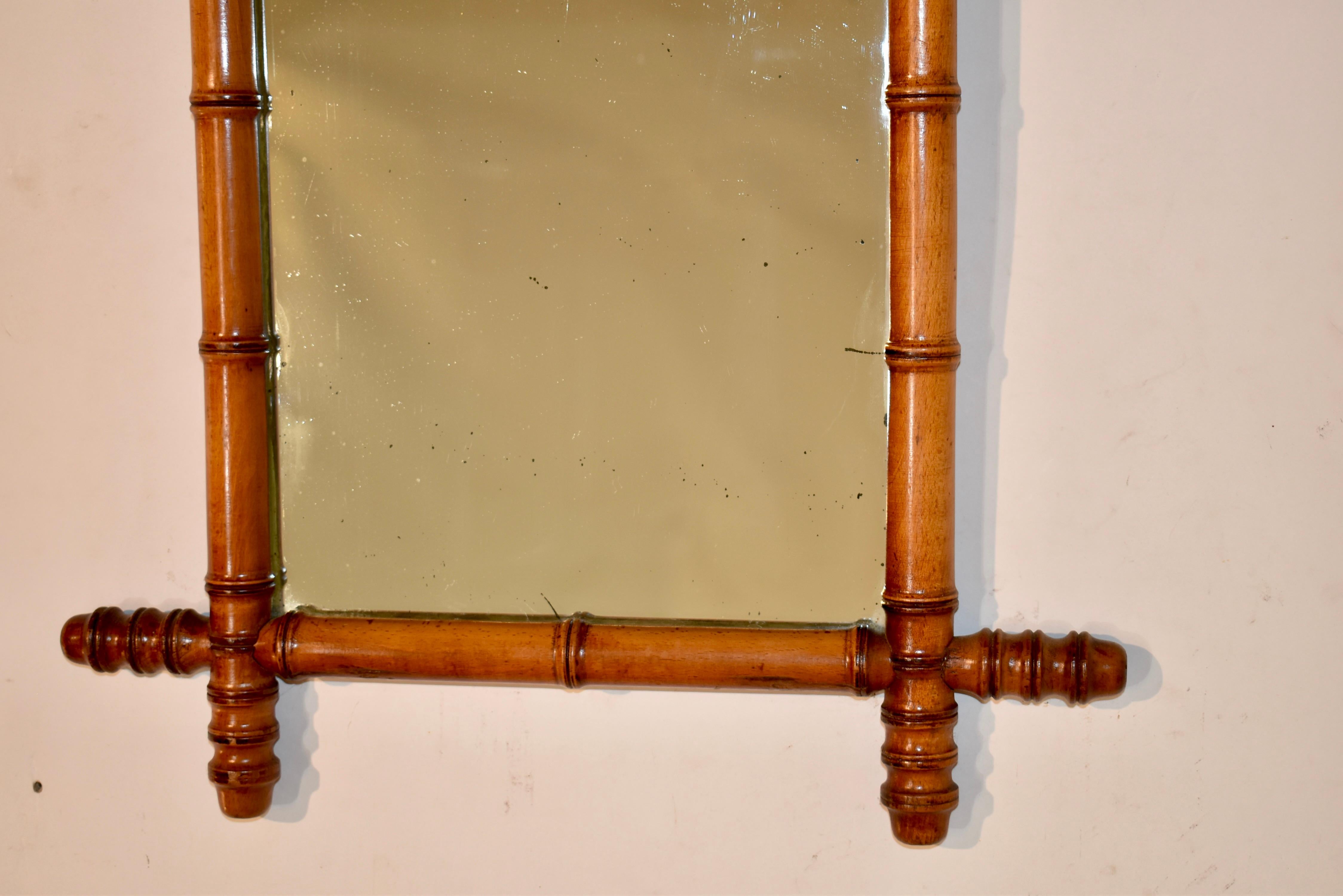Late 19th Century Faux Bamboo Wall Mirror For Sale 1