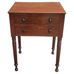 Late 19th Century Federal Mahogany Two Drawer Work Table