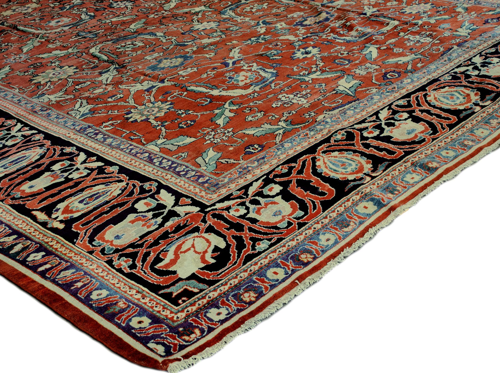 Persian Late 19th Century Fereghan Rug from West Persia For Sale