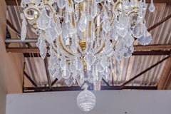Late 19th Century Fine Louis XVI Cut Crystal and Gilt Bronze Chandelier