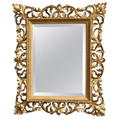 Late 19th Century Fine Quality Florentine Carved Giltwood Mirror