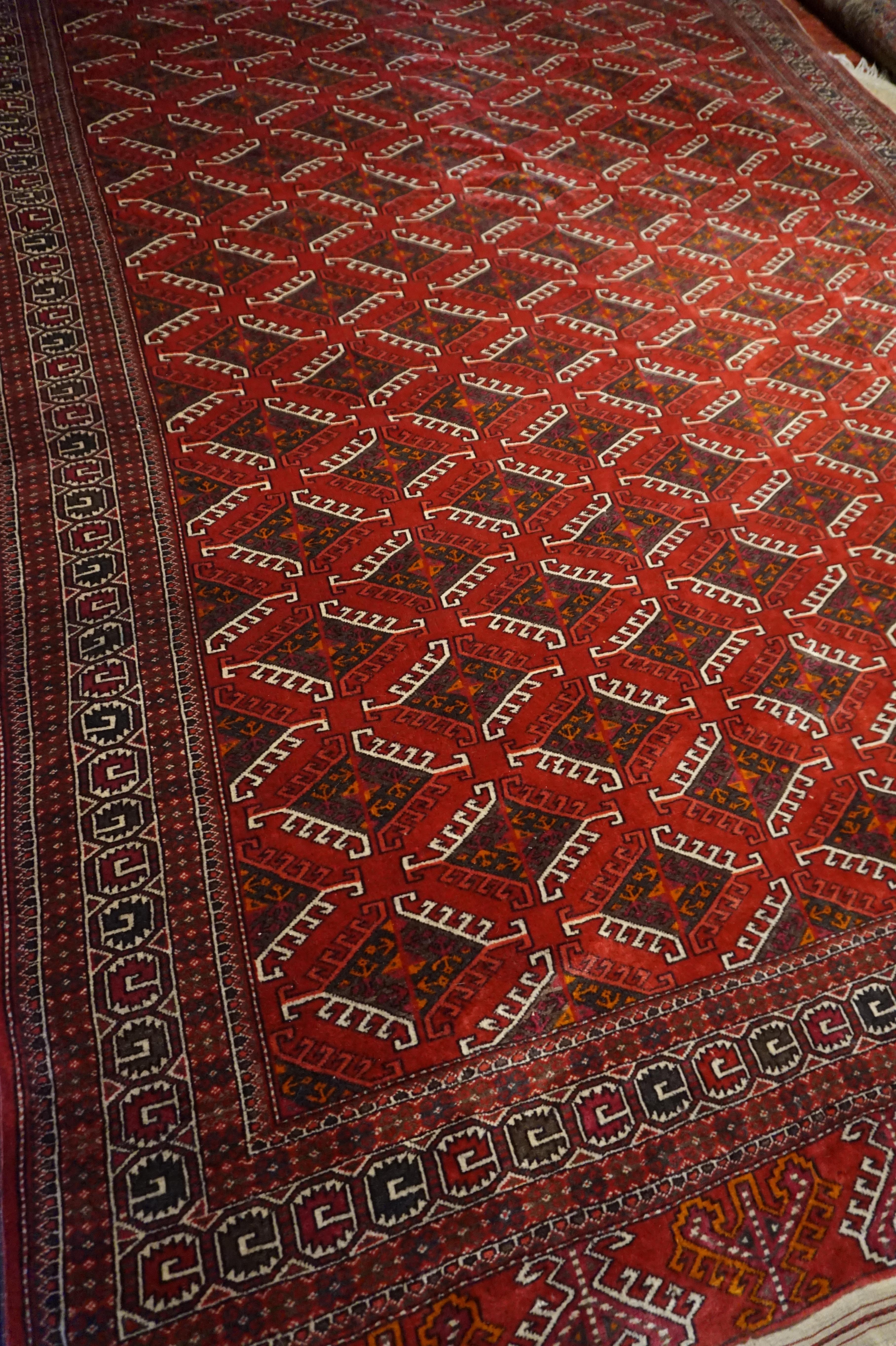 Hand-Knotted Early 20th Century Fine Turkmen Bokhara Supple Tribal in Soft Dense Wool For Sale