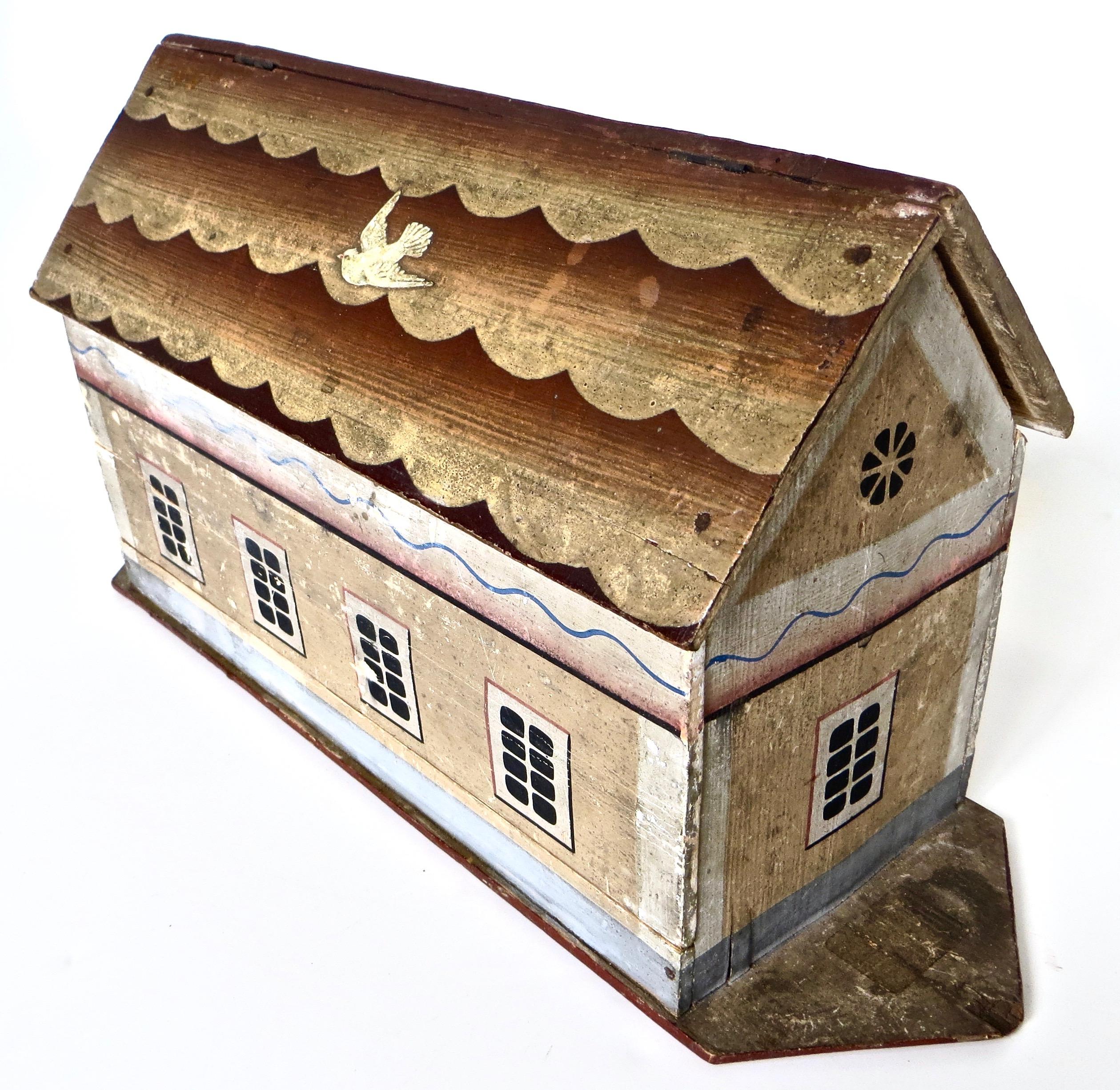 Flaches Bodenspielzeug des späten 19. Jahrhunderts Noah's Ark mit 34 Figuren. Deutsch CIRCA 1880 (Handgeschnitzt) im Angebot