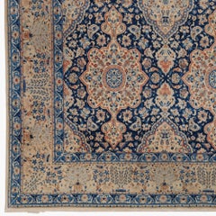 Late 19th Century Floral Design Wool Antique Rug