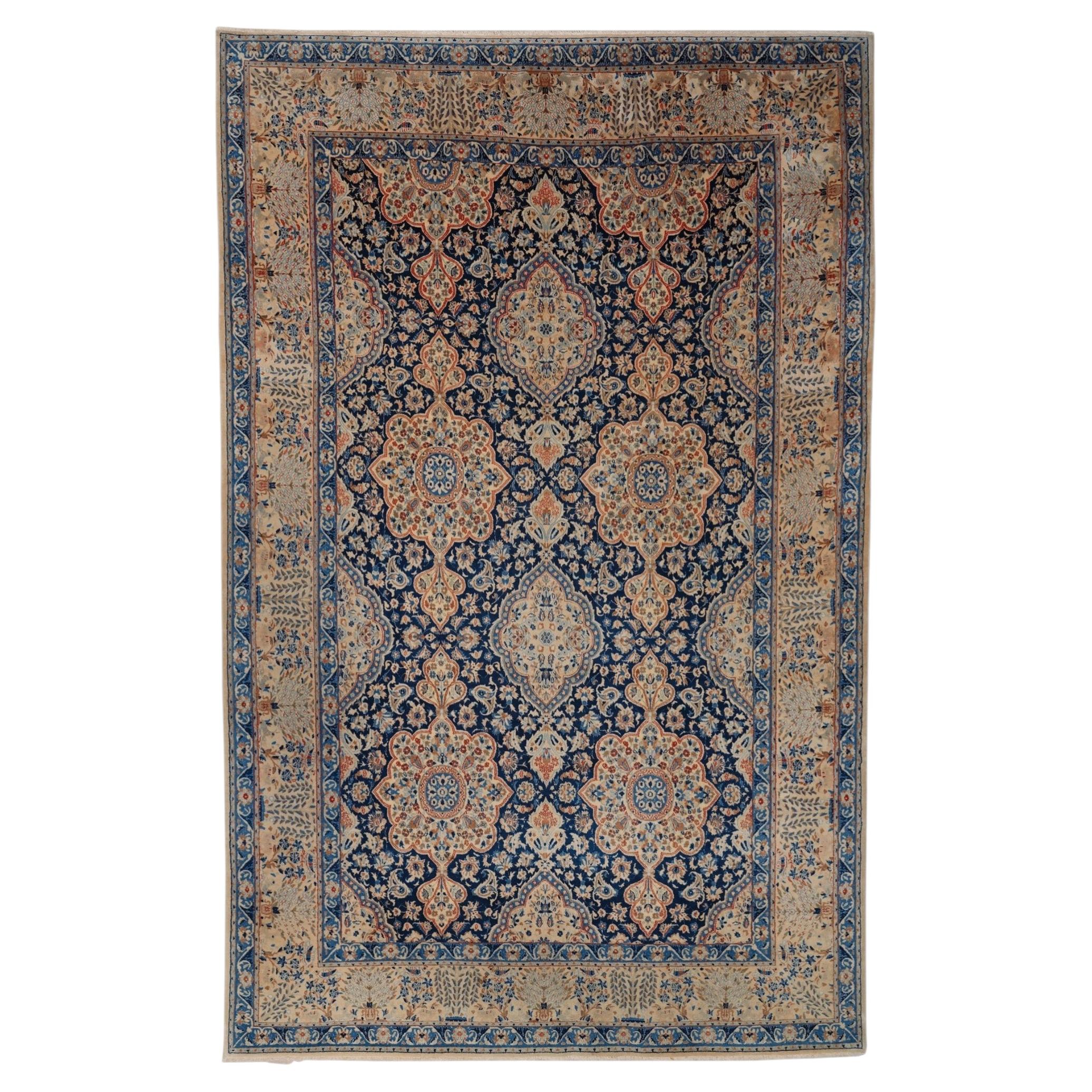 Late 19th Century Floral Design Wool Antique Rug For Sale