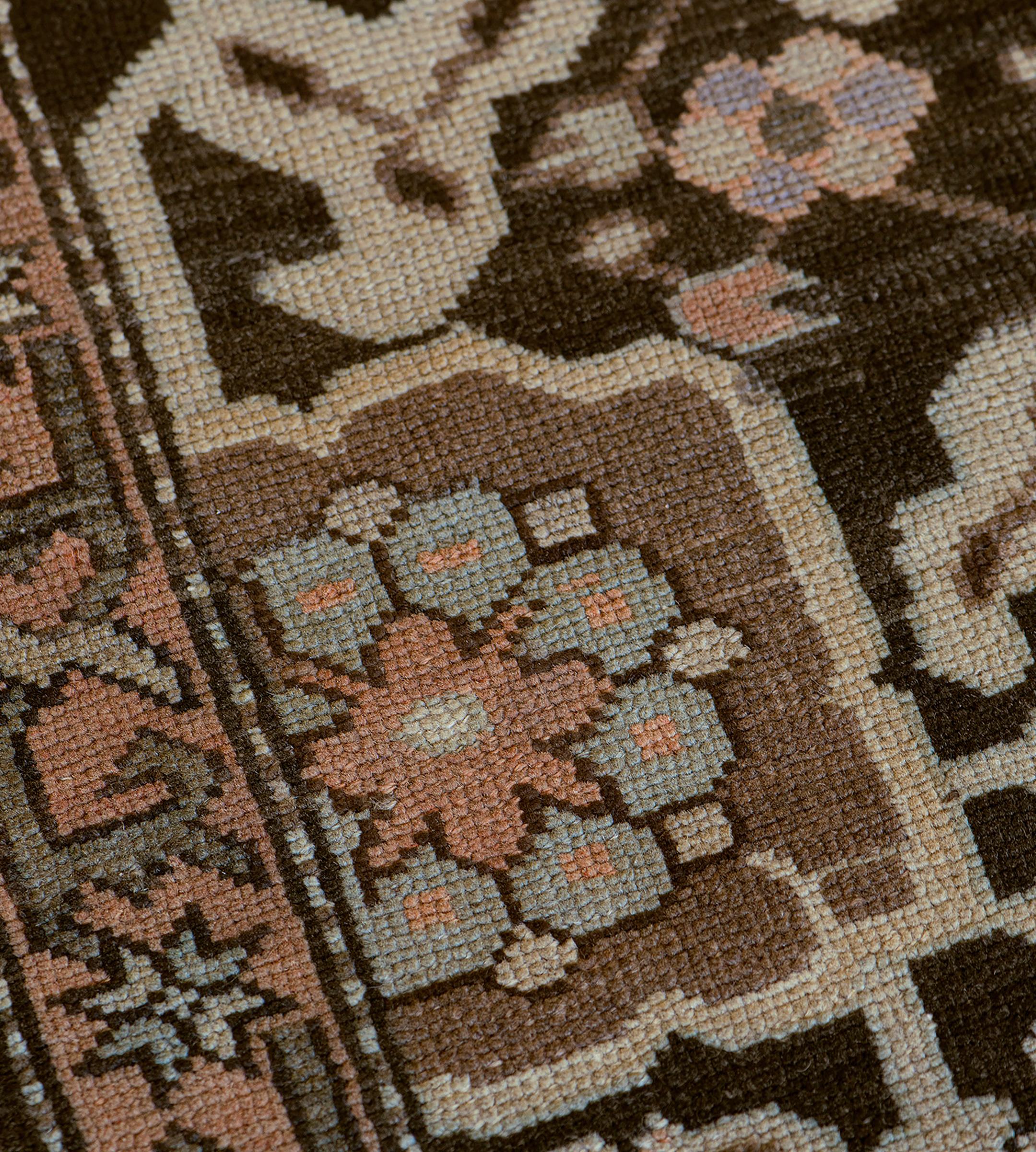 Late 19th Century Floral Wool Hand-Woven Karabagh Runner For Sale 1