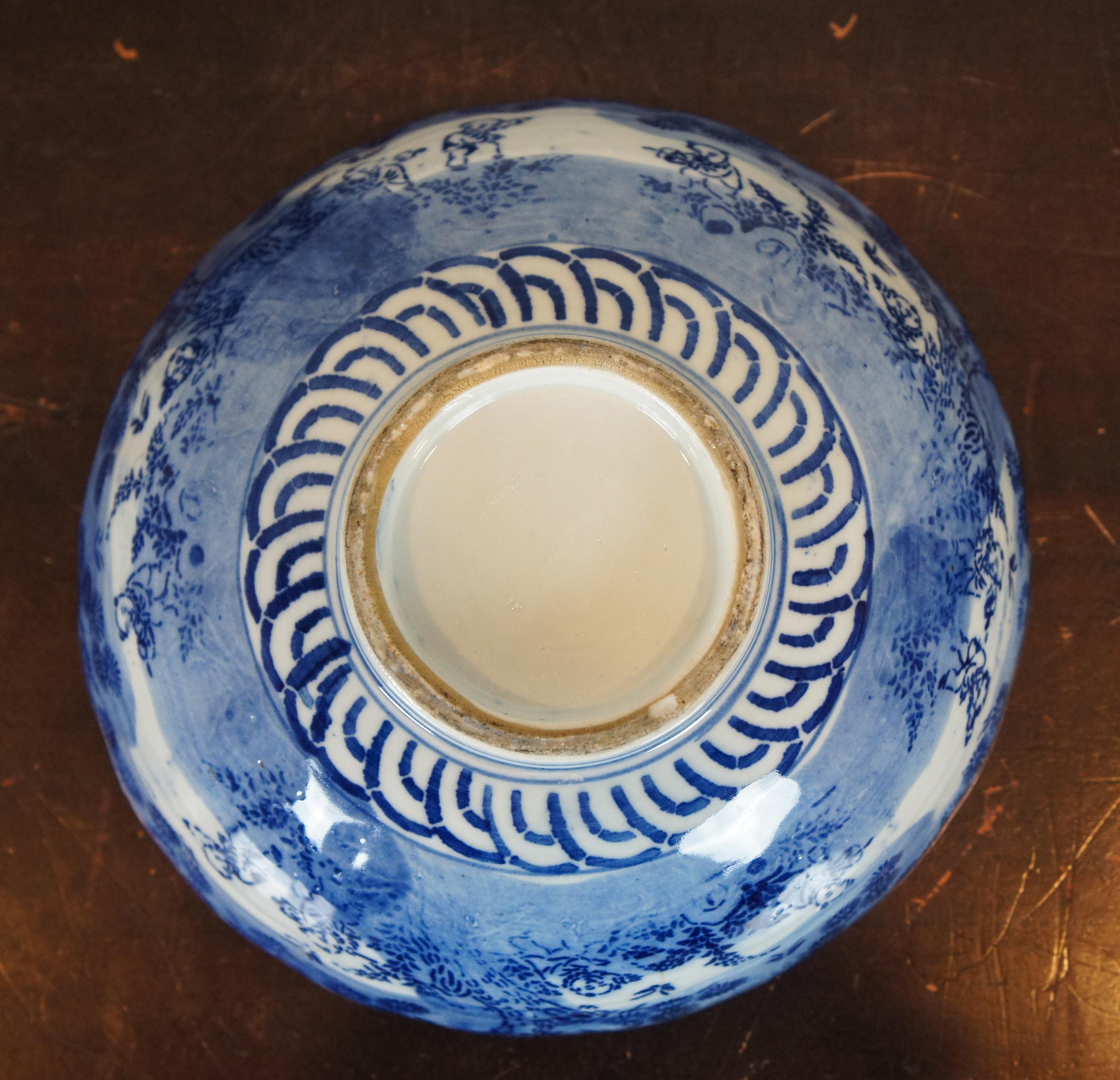 blue china bowl
