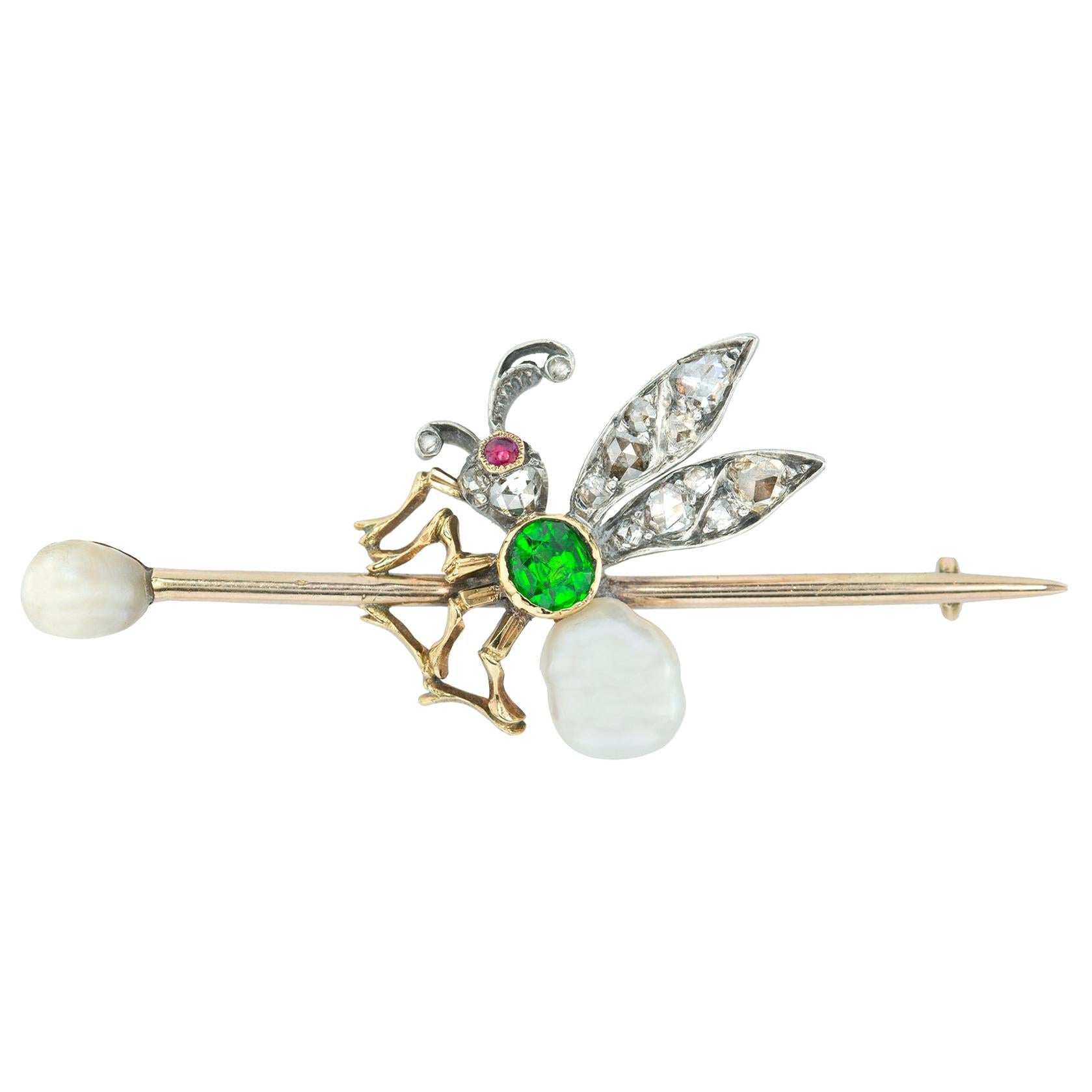 Late 19th Century Fly Brooch