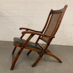 Late 19th Century Folding Maple Deck Chair