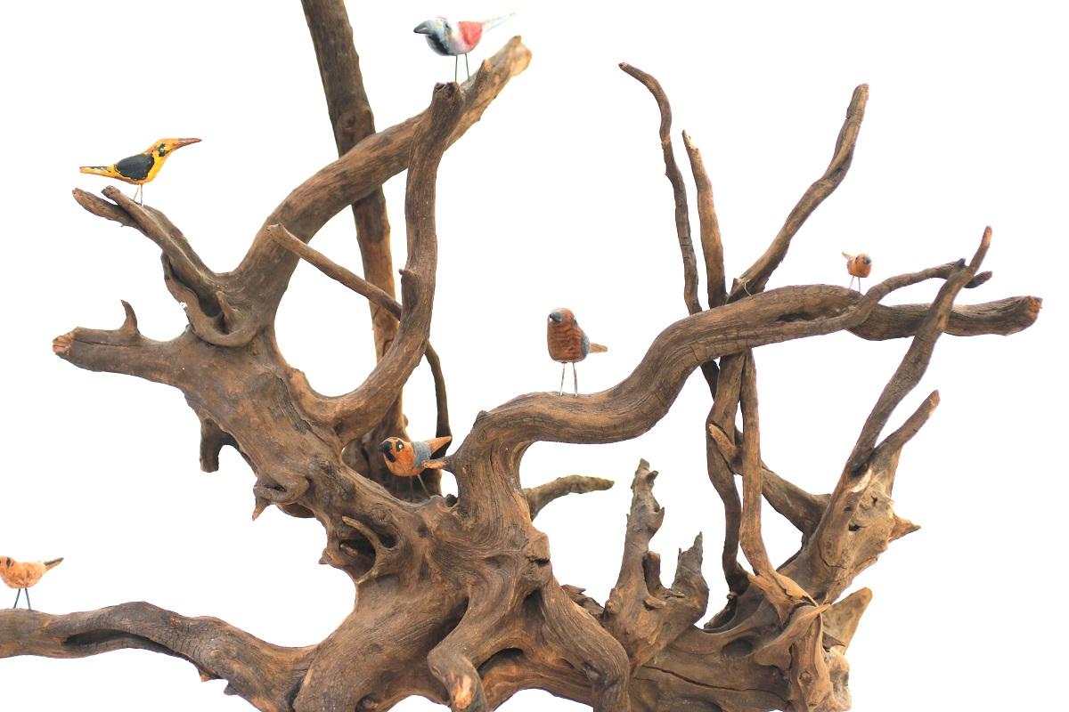 Late 19th Century Folk Art Driftwood Bird Tree For Sale 11