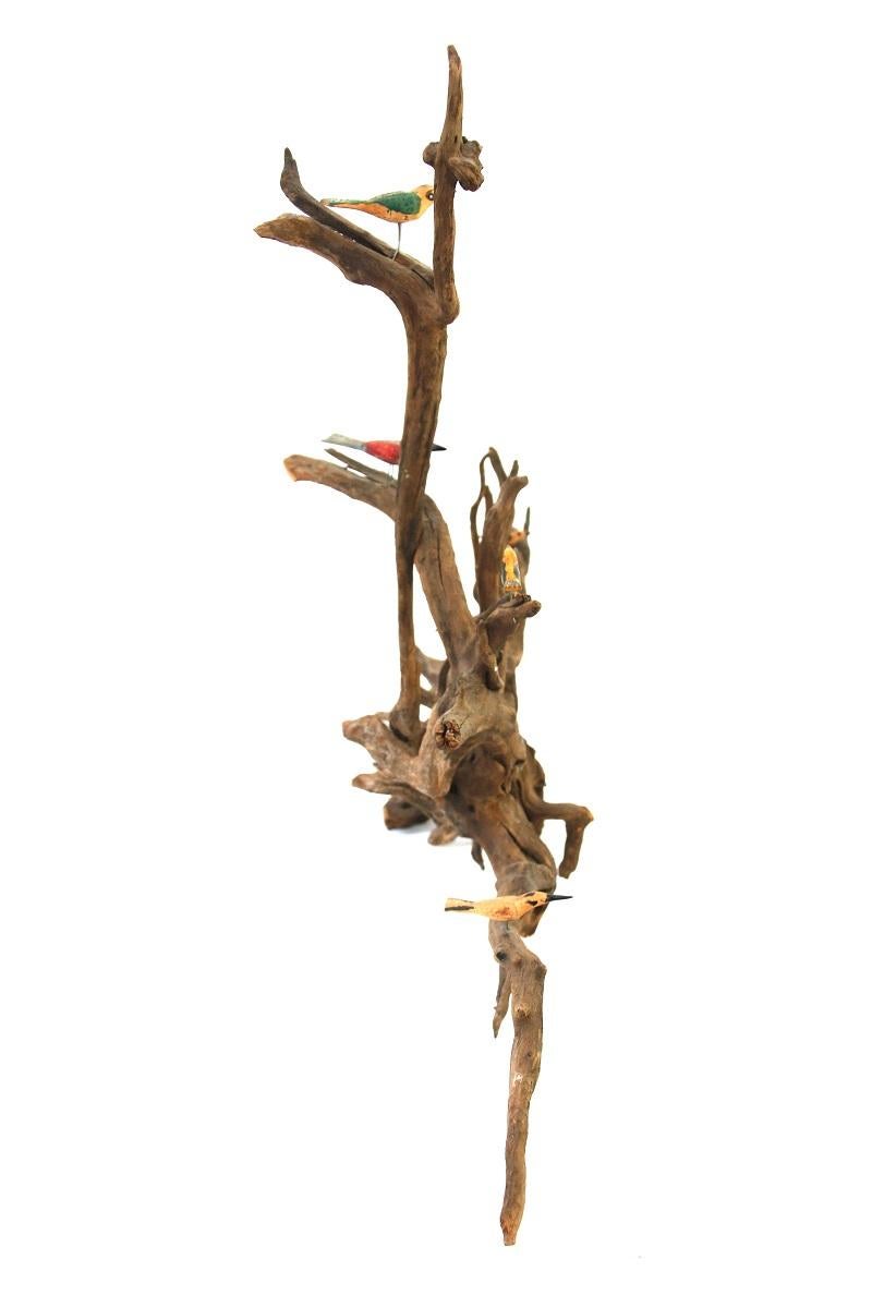 Late 19th Century Folk Art Driftwood Bird Tree For Sale 2