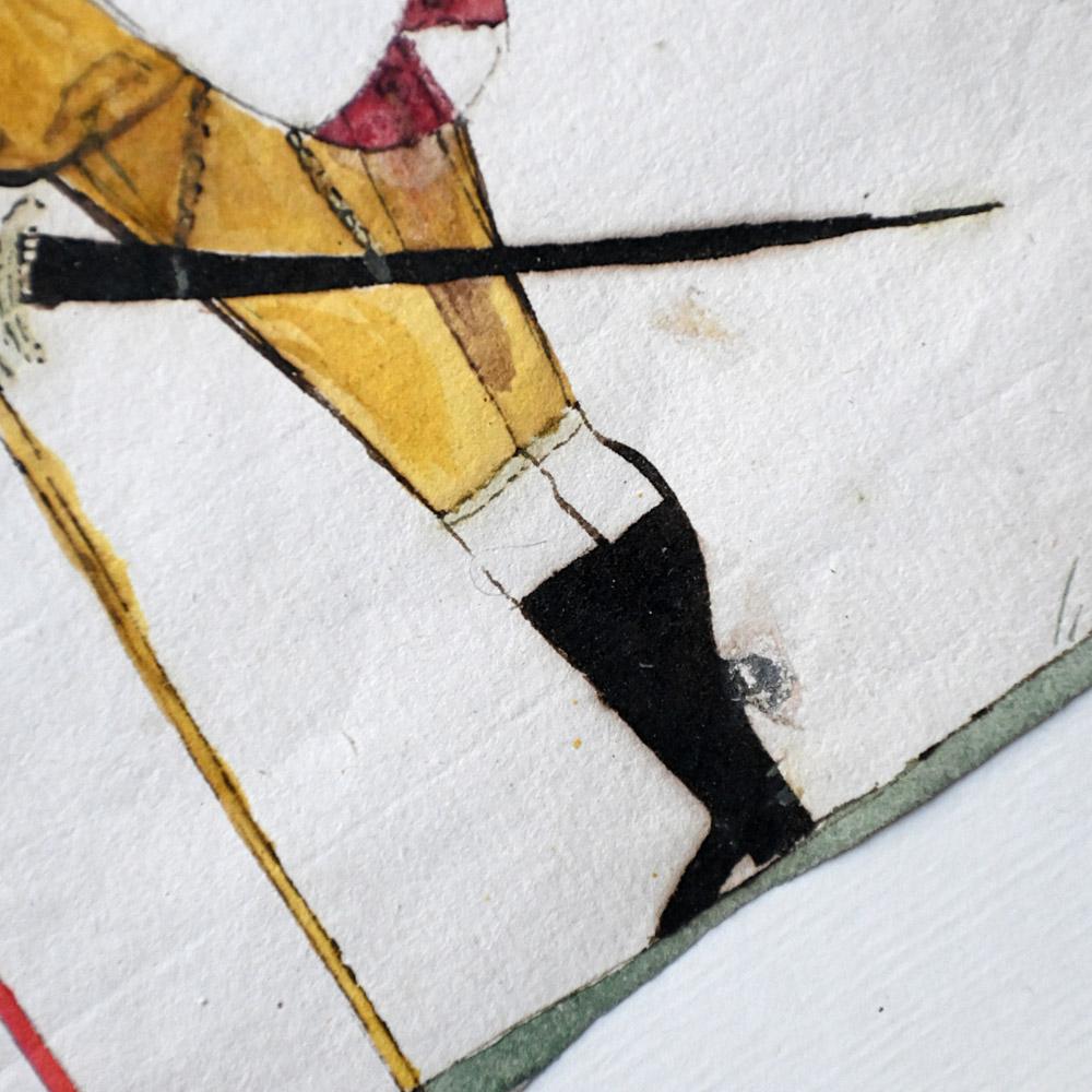 Late 19th Century folk-art French officer painting For Sale 4