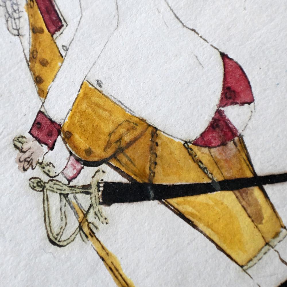 Late 19th Century folk-art French officer painting For Sale 2