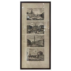 Late 19th Century Four Different Views of Rome Print