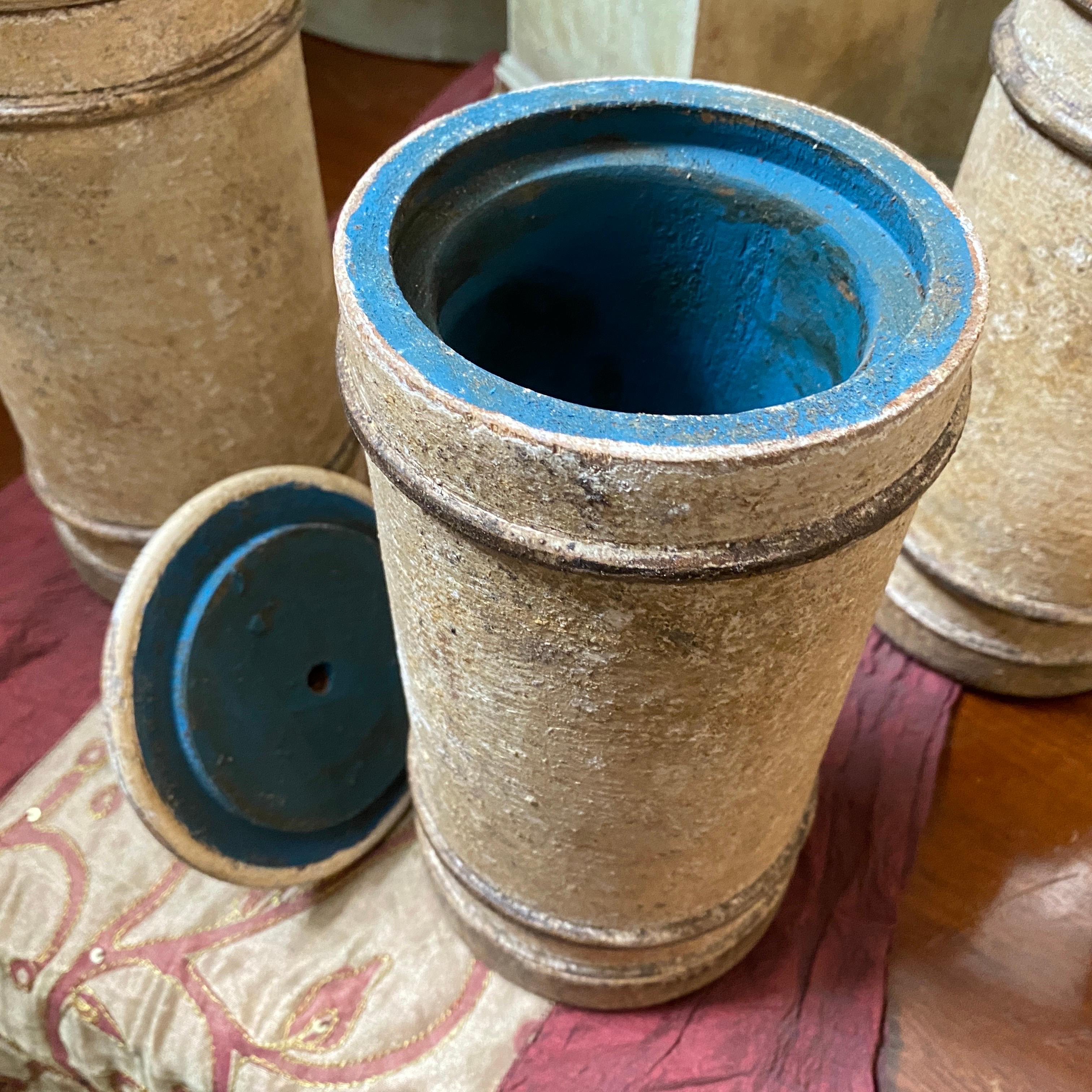 Louis XVI Late 19th Century Lacquered Wood Florentine Apothecary Jars